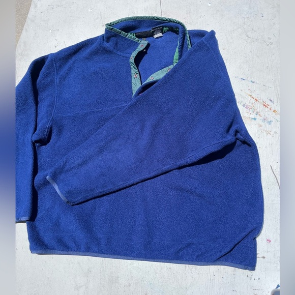 Men's Layers Sweater Blue Pullover NO SIZE Baselayer Camp Hike Outdoor PolarTec - Picture 7 of 13